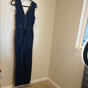 Alice + Olivia Dark Blue Denim Overalls